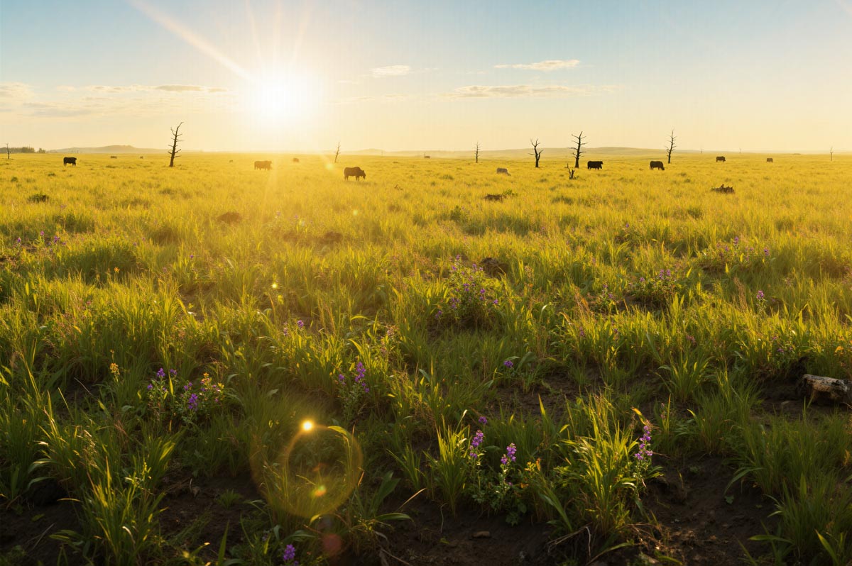 Working ranch landscape in the BC Interior